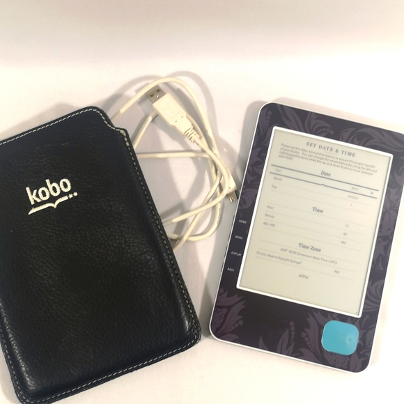 Kobo eReader Other Kobo Ereader With Black Roots Leather Case In